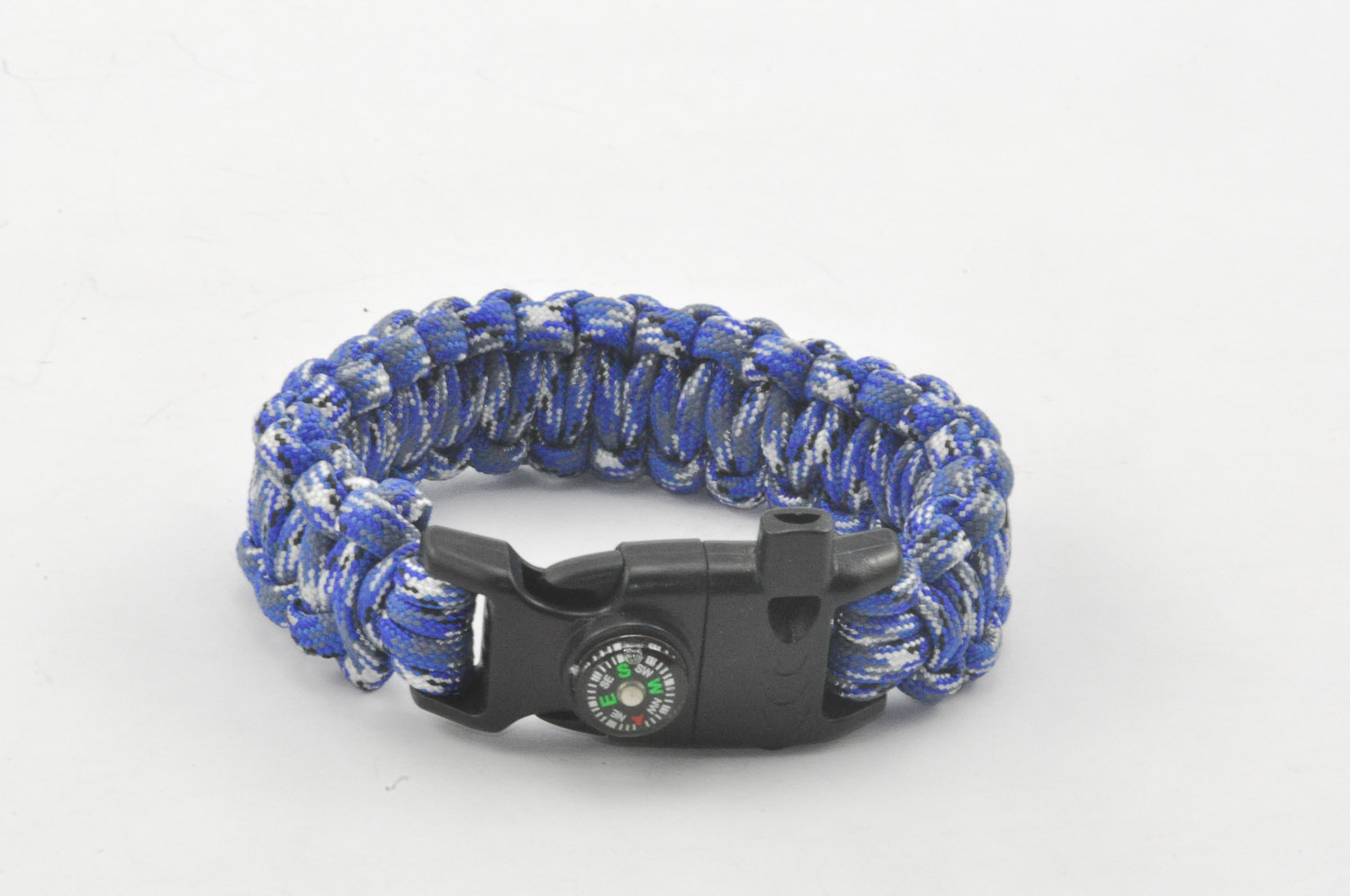 BRACCIALE PARACORD 550 Type III 5 in 1 - con Manuale - BUCKY BLUE