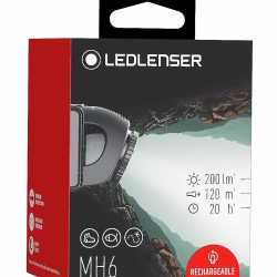 TORCIA FRONTALE 200 lumen RICARICABILE - LEDLENSER MH6