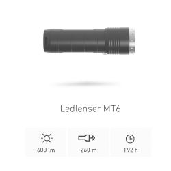 TORCIA TATTICA 600 lm  - LEDLENSER MT6