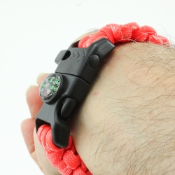 BRACCIALE PARACORD Military Grade Type III 5 in 1 - con Manuale - GREEN CAMO