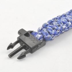 BRACCIALE PARACORD 550 Type III 5 in 1 - con Manuale - BUCKY BLUE