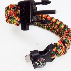 BRACCIALE PARACORD 550 Type III 5 in 1 - con Manuale - JAMAICAN