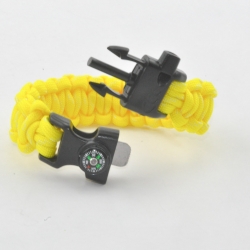 BRACCIALE PARACORD 550 GLOW 6 in 1 - con Manuale - YELLOW GLOW IN THE DARK