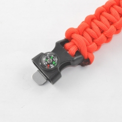 BRACCIALE PARACORD FISH AND FIRE 7 in 1 - con Manuale - ORANGEBRACCIALE 