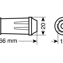 SPINOTTO PRESA DIN VOLANTE 15A