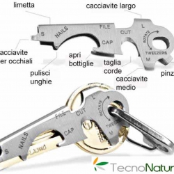 PORTACHIAVI MULTIUTENSILE - 8 IN 1