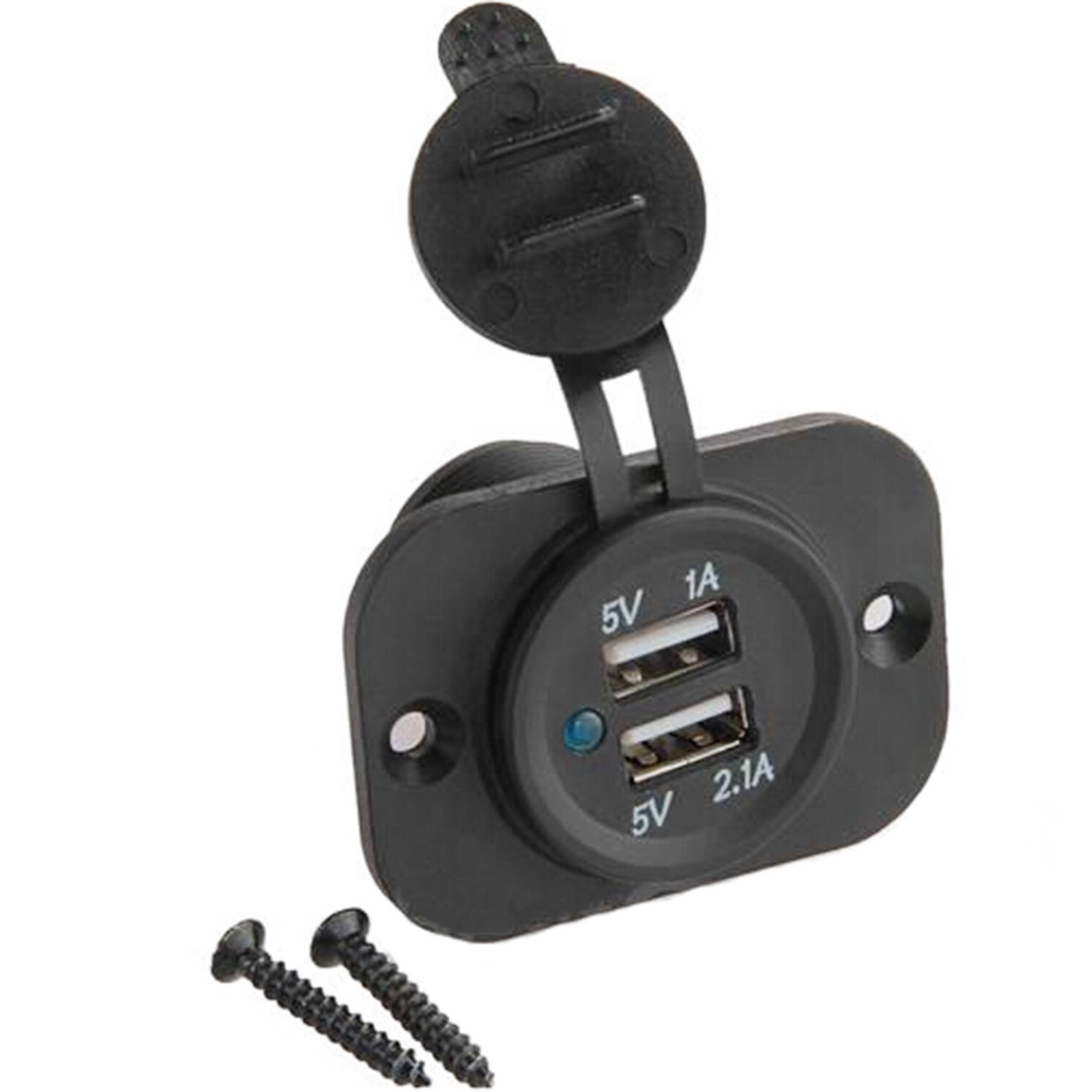 PRESA 2 USB PANNELLO STAGNA 12-28 VOLT PER AUTO/MOTO